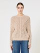Бежевий светр MAX MARA з бавовни та люрексу: фото 2 - Invogue
