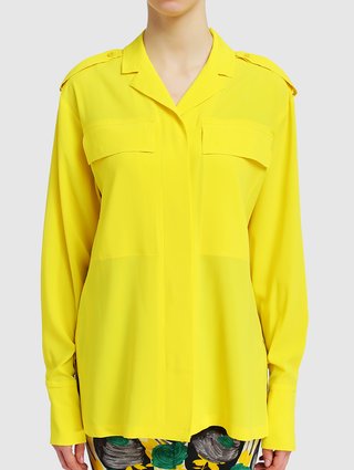 Жёлтая рубашка Sportmax: фото 3 - Invogue