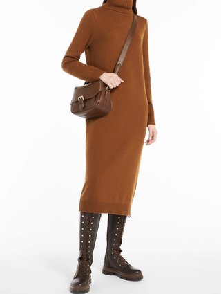 Коричневая сукня MAX MARA: фото 3 - Invogue