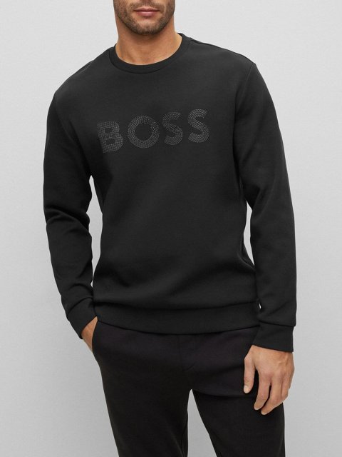Чёрный свитшот BOSS: фото 2 - Invogue