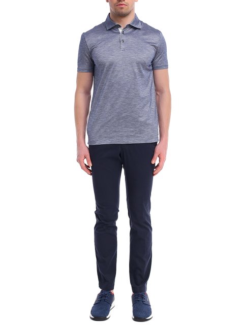 Темно-сині брюки BOSS з еластичної бавовни: фото 1 - Invogue