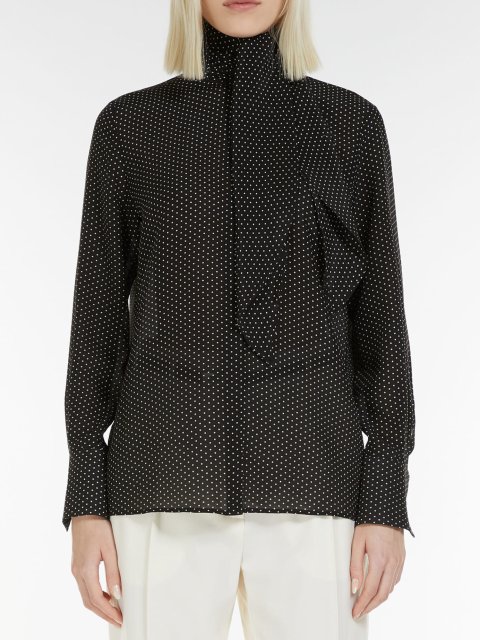 Чёрная рубашка MAX MARA: фото 1 - Invogue