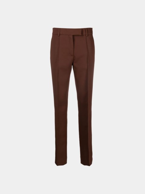 Коричневі штани Acne Studios з високою талією: фото - Invogue