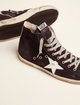 Темно-синие кеды Golden Goose из замши и кожи: фото 3 - Invogue