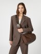 Шоколадний жакет WEEKEND MAX MARA з суміші бавовни: фото 4 - Invogue