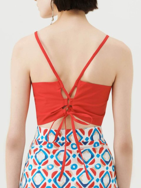 Красный топ MARELLA: фото 2 - Invogue