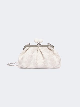 Біла сумка Pasticcino Weekend Max Mara з льону та бавовни: фото - Invogue