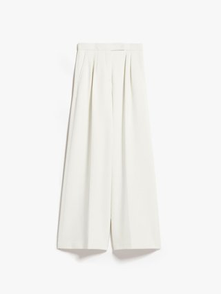 Кремові брюки MAX MARA з високою талією: фото - Invogue