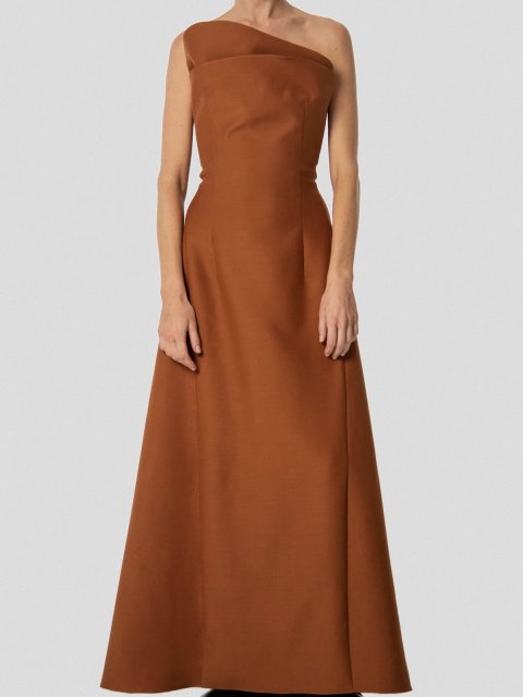 Коричневое платье LITKOVSKAYA: фото - Invogue