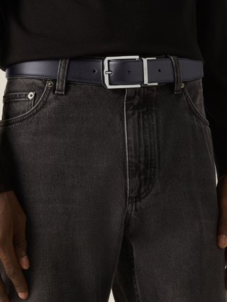 Чёрный ремень ZEGNA из кожи: фото 1 - Invogue