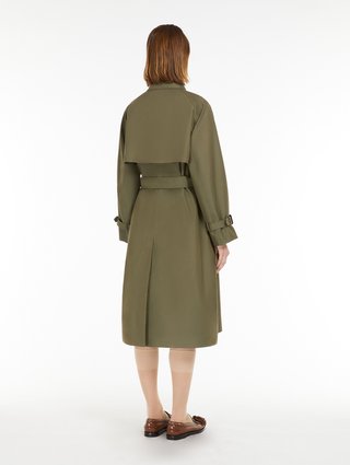 Плащ кольору хакі WEEKEND MAX MARA  двосторонній: фото 2 - Invogue