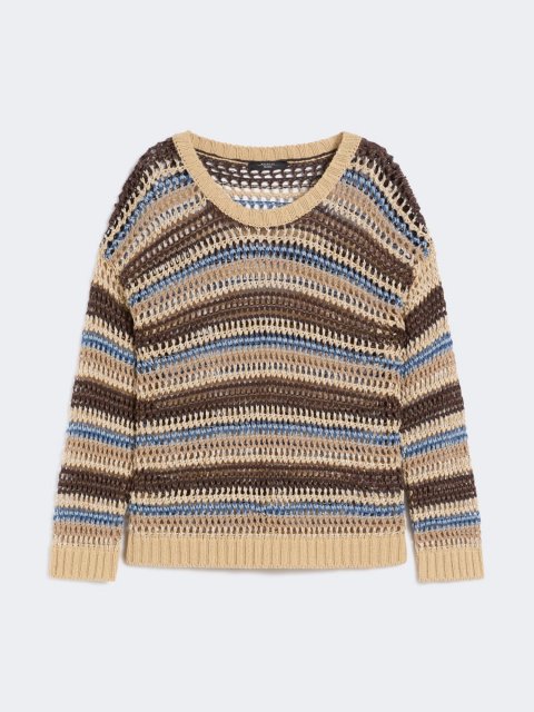 Коричневий светр Weekend Max Mara з льону та бавовни: фото - Invogue