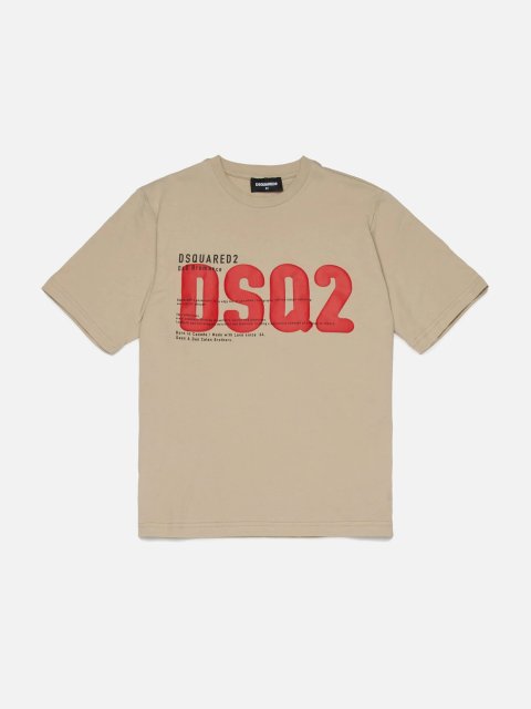 Сіра футболка Dsquared з бавовни з логотипом: фото - Invogue
