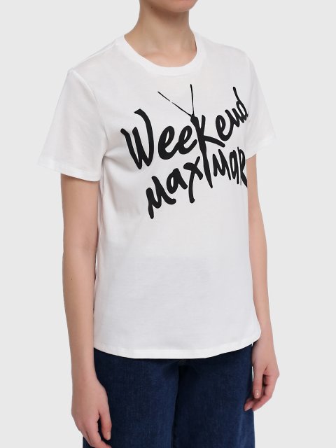Белая футболка WEEKEND MAX MARA: фото 2 - Invogue