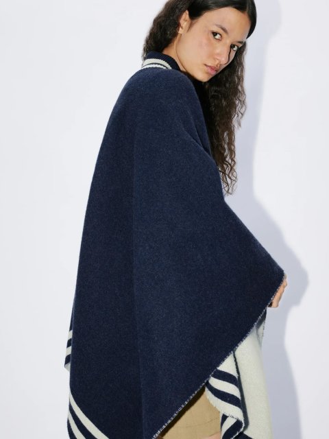 Темно-синяя куртка-пончо KENZO: фото 3 - Invogue