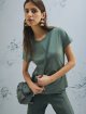 Зелена футболка Marella з бавовни з логотипом: фото 2 - Invogue