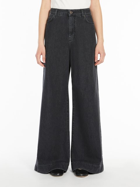 Черные джинсы WEEKEND MAX MARA широкие: фото 2 - Invogue