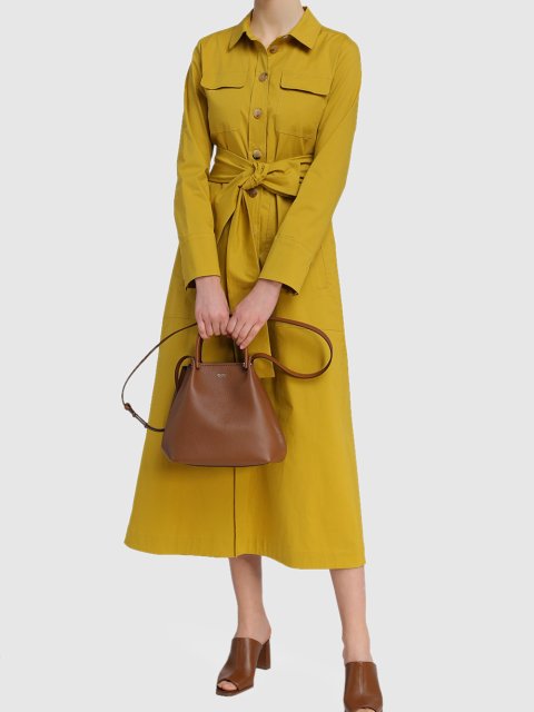 Жёлтое платье MAX MARA: фото 1 - Invogue