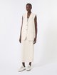 Молочная юбка Weekend Max Mara из лиоцелла и хлопка: фото 2 - Invogue