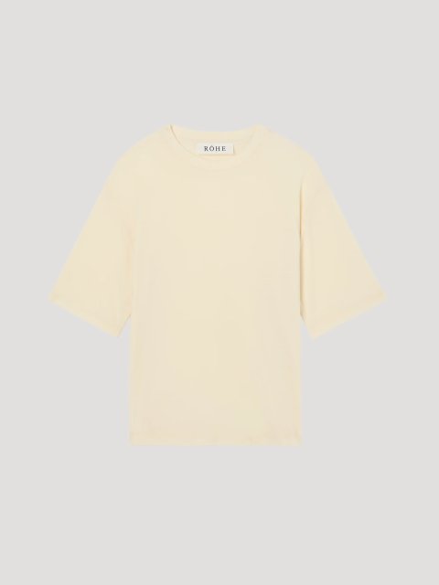Белая футболка Róhe из мериносовой шерсти: фото - Invogue