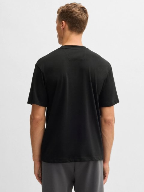 Черная футболка BOSS из хлопка: фото 3 - Invogue