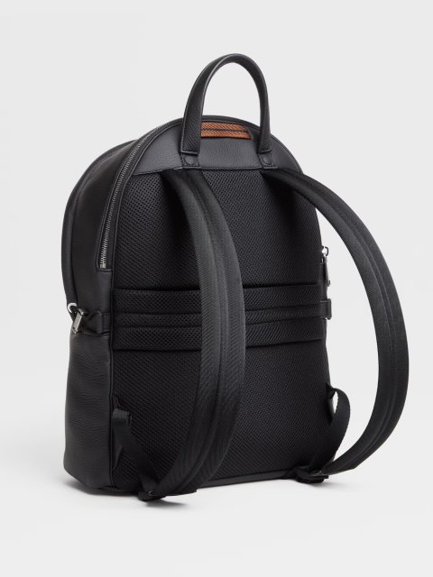 Черный рюкзак Hoodie ZEGNA из оленьей кожи: фото 2 - Invogue