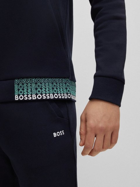 Тёмно-синяя кофта спорт BOSS: фото 4 - Invogue