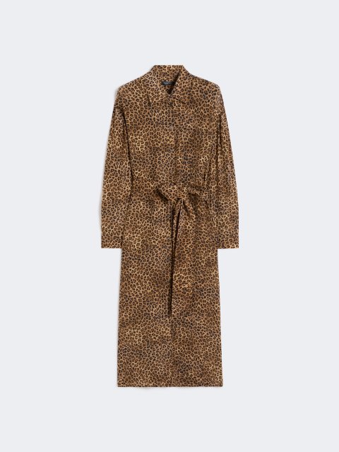 Сукня з леопардовим принтом WEEKEND MAX MARA шовкова: фото - Invogue