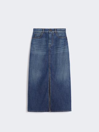 Синяя юбка WEEKEND MAX MARA из хлопкового денима: фото - Invogue