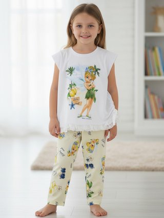 Комплект для девочек футболка и леггинсы Tinkerbell Monnalisa: фото 1 - Invogue