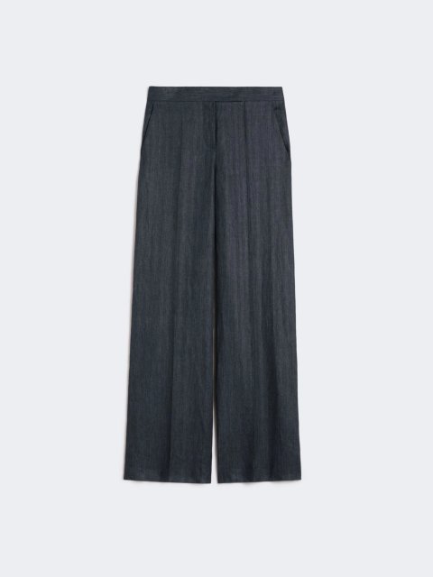 Cерые брюки Max Mara из льна: фото - Invogue