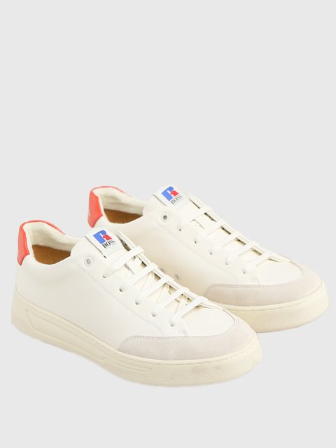 Белые сникерсы BOSS: фото 1 - Invogue