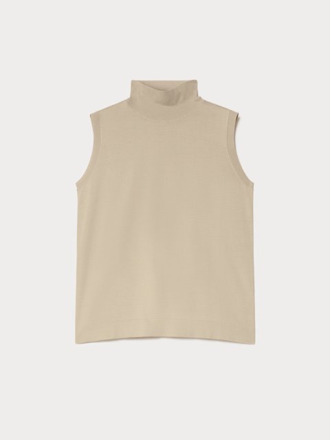 Бежевый топ MARINA RINALDI из хлопка и модала: фото - Invogue