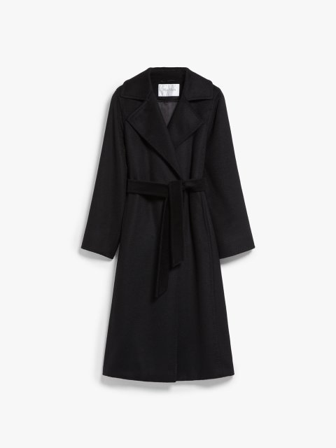 Чорне пальто MAX MARA прямого крою: фото - Invogue