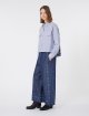 Синя сорочка WEEKEND MAX MARA з контрастною вставкою ззаду: фото 1 - Invogue