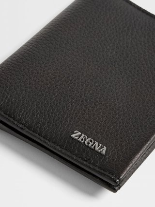 Черная обложка для паспорта ZEGNA из кожи: фото 4 - Invogue