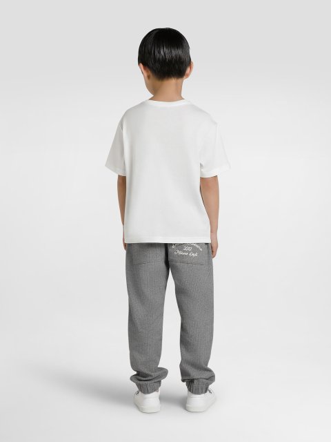 Штани у смужку DOLCE&GABBANA KIDS з бавовни: фото 2 - Invogue