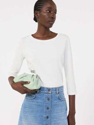 Белая футболка WEEKEND MAX MARA из эластичного хлопка: фото 4 - Invogue