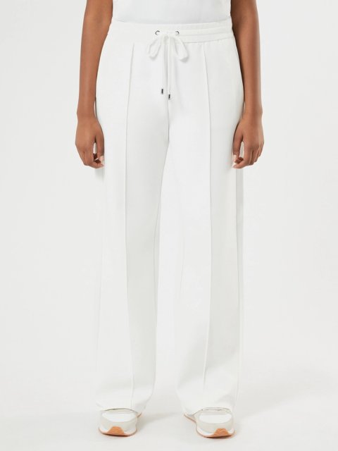 Молочные брюки MARINA RINALDI из смеси хлопка: фото 2 - Invogue