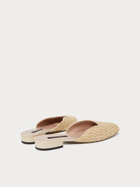 Бежевые босоножки Marina Rinaldi соломенные: фото 2 - Invogue