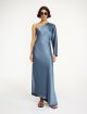 Голубое платье By Malene Birger на одно плечо: фото 1 - Invogue