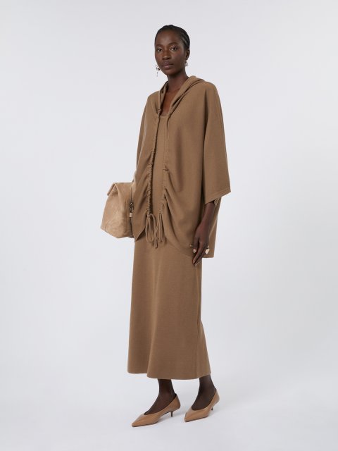 Світло-коричнева сукня MAX MARA з вовняної пряжі: фото 1 - Invogue