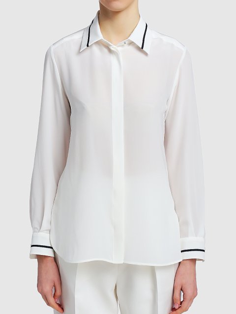 Белая рубашка MAX MARA: фото 3 - Invogue