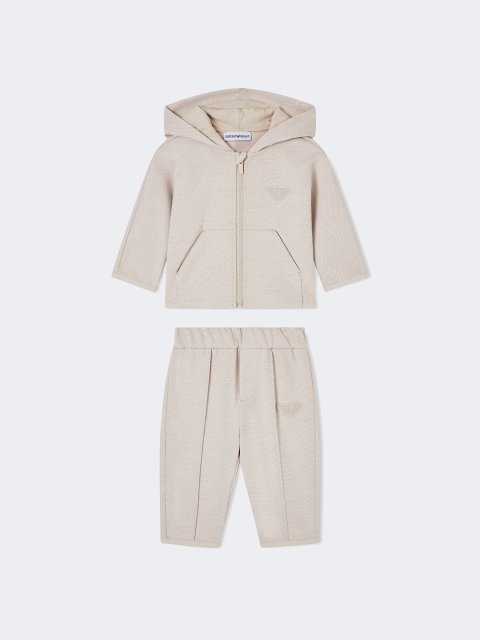 Комплект худи з капюшоном та блискавкою та штани Emporio Armani Kids: фото - Invogue