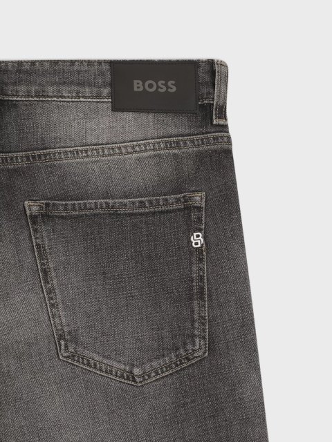 Чорні джинси BOSS з еластичного бавовняного деніму: фото 5 - Invogue