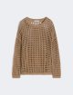 Карамельний светр з сітчастою фактурою Max Mara з бавовни: фото - Invogue