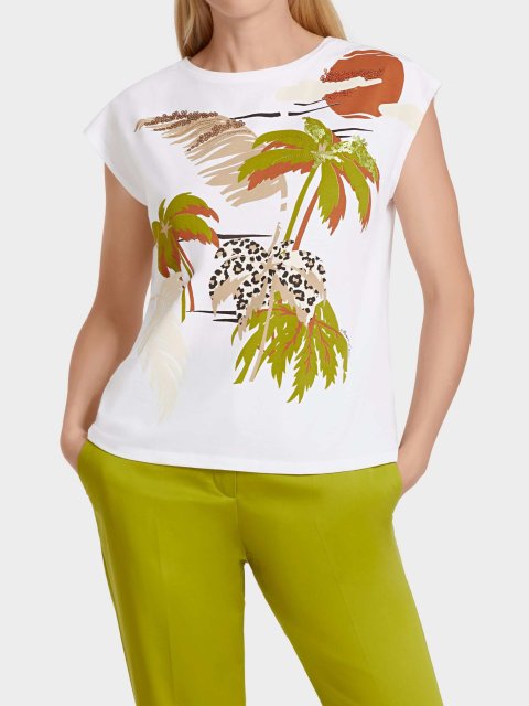 Белая футболка MARC CAIN: фото 1 - Invogue