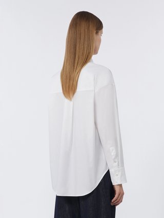 Белая рубашка MAX MARA из хлопка: фото 3 - Invogue