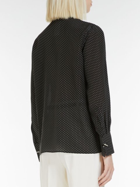 Чёрная рубашка MAX MARA: фото 2 - Invogue