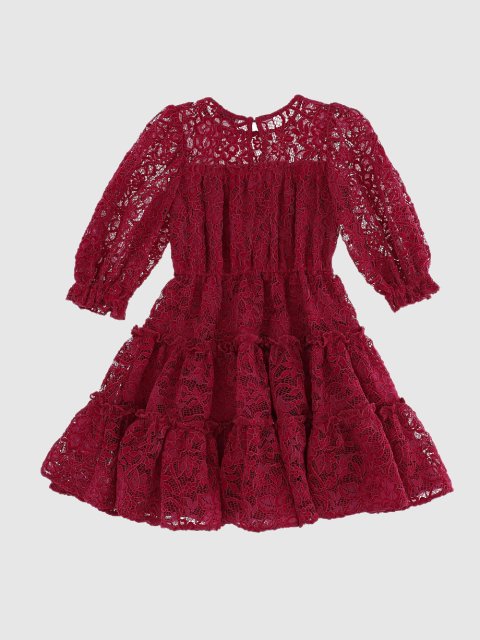 Бордовое платье MONNALISA: фото - Invogue